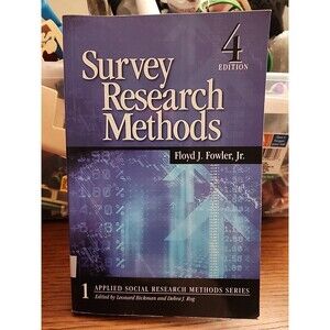 Survey Research Methods by Floyd J. Fowler Jr.